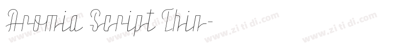 Aromia Script Thin字体转换
